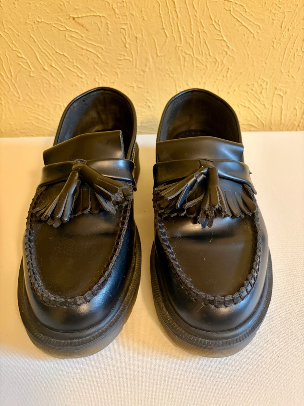 Dr. Marten Adrian Black Tassel Loafer Slip-On